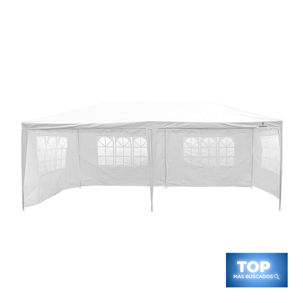 CARPA TOLDO CON PAREDES 6X3 COLOR BLANCO