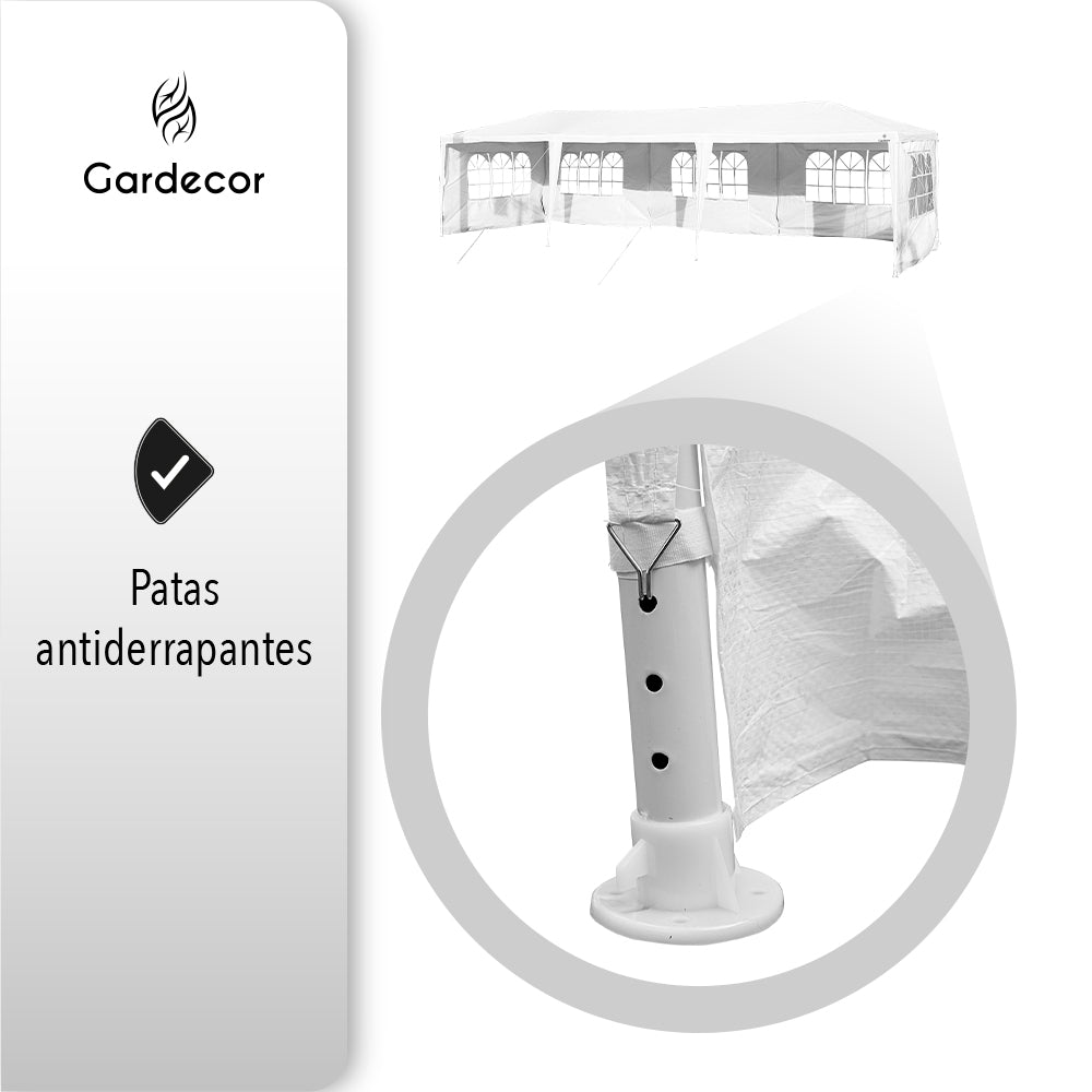 CARPA TOLDO CON PAREDES 9X3 COLOR BLANCO (SALDOS)