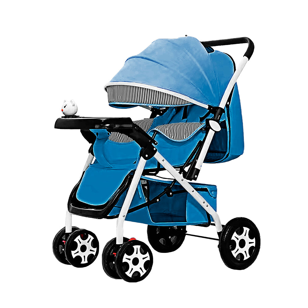 CARRIOLA DE BEBÉ PLEGABLE 3 EN 1 COLOR AZUL