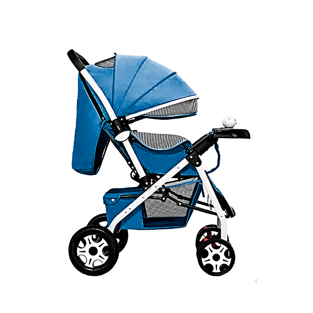 CARRIOLA DE BEBÉ PLEGABLE 3 EN 1 COLOR AZUL