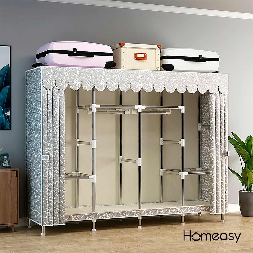 CLOSET ARMABLE 1.65 M COLOR GRIS CON GRECA