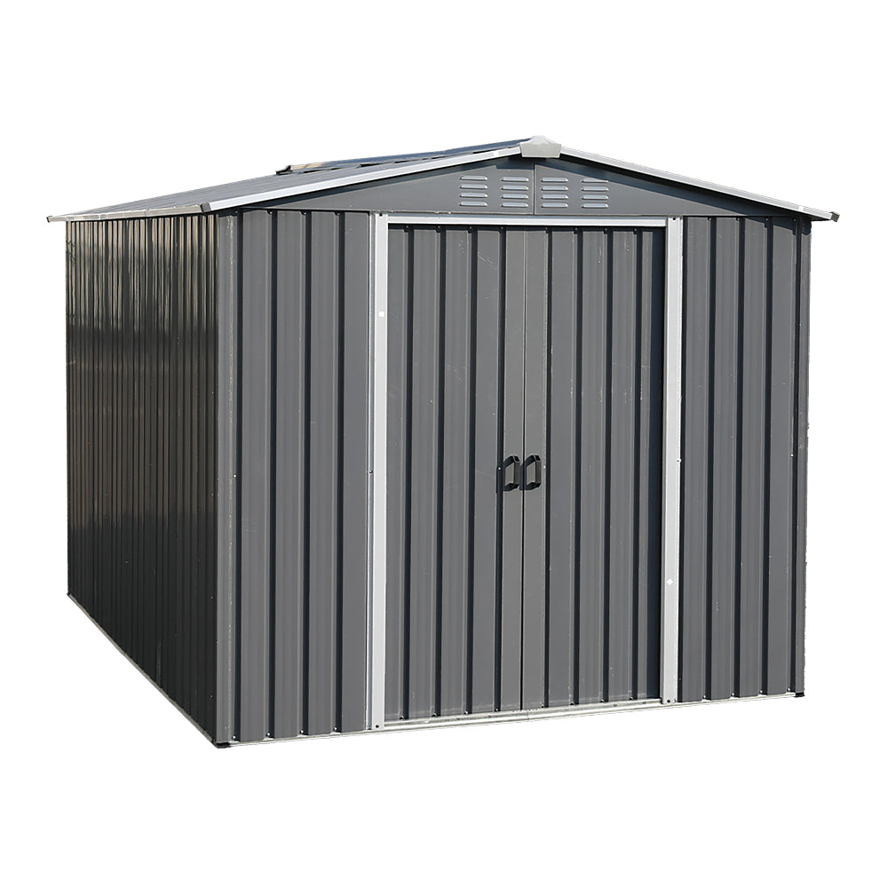 COBERTIZO DE ALMACENAMIENTO PARA EXTERIORES CON PUERTA CORREDIZA