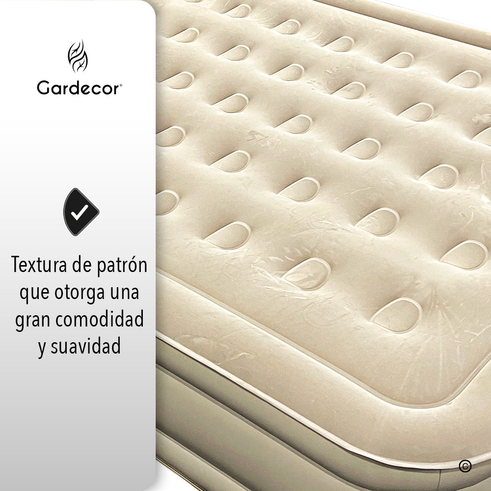 COLCHÓN INFLABLE TAMAÑO QUEEN CON BOMBA ELÉCTRICA