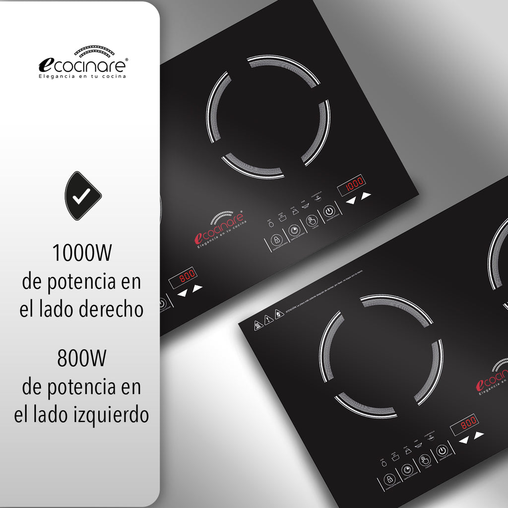 PARRILLA DOBLE DE INDUCCIÓN MAGNÉTICA (SALDOS)