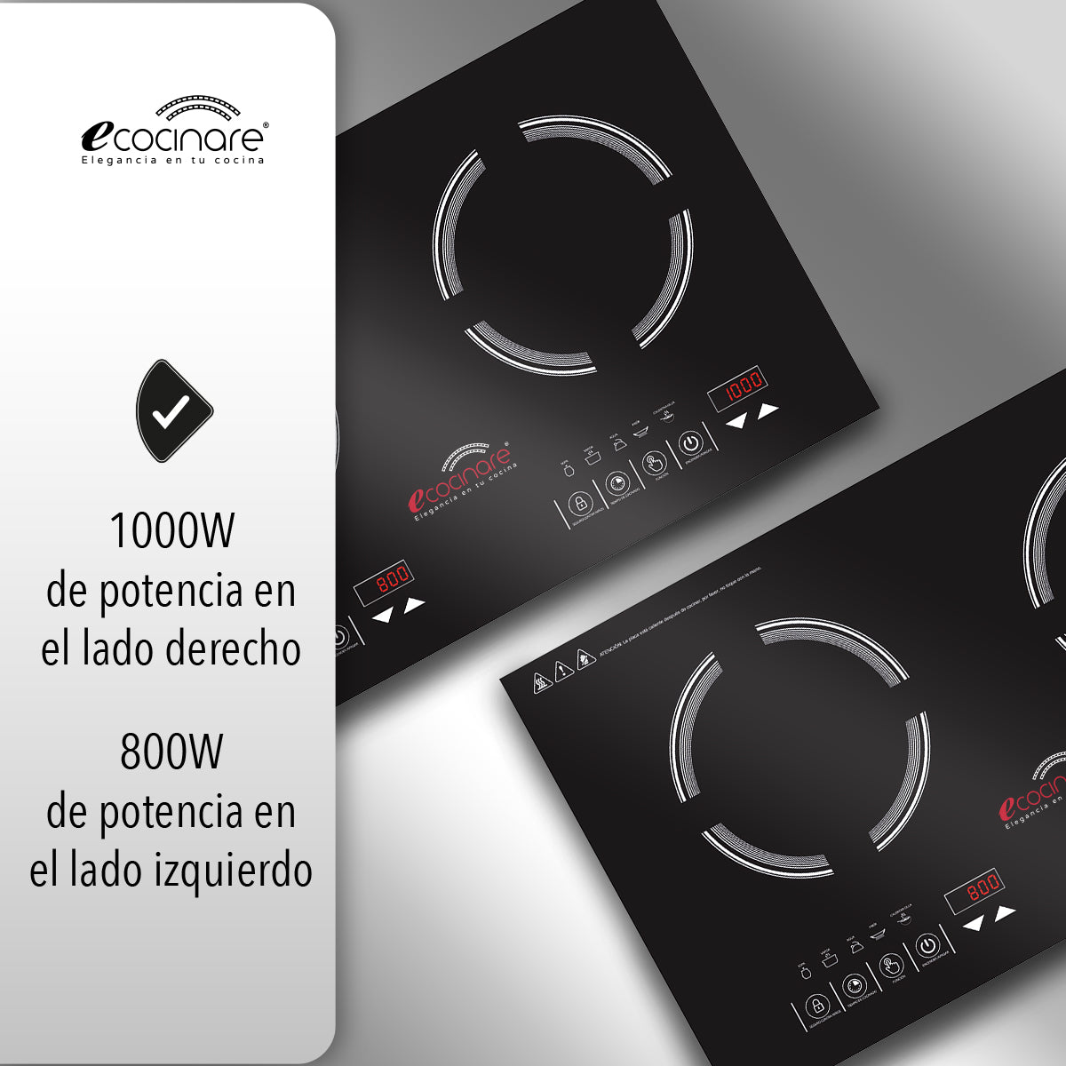 PARRILLA DOBLE DE INDUCCIÓN MAGNÉTICA (SALDOS)