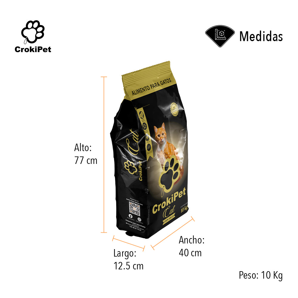 CROQUETAS PARA GATO CROKIPET CAT Alimento Premium Etapa Adulta