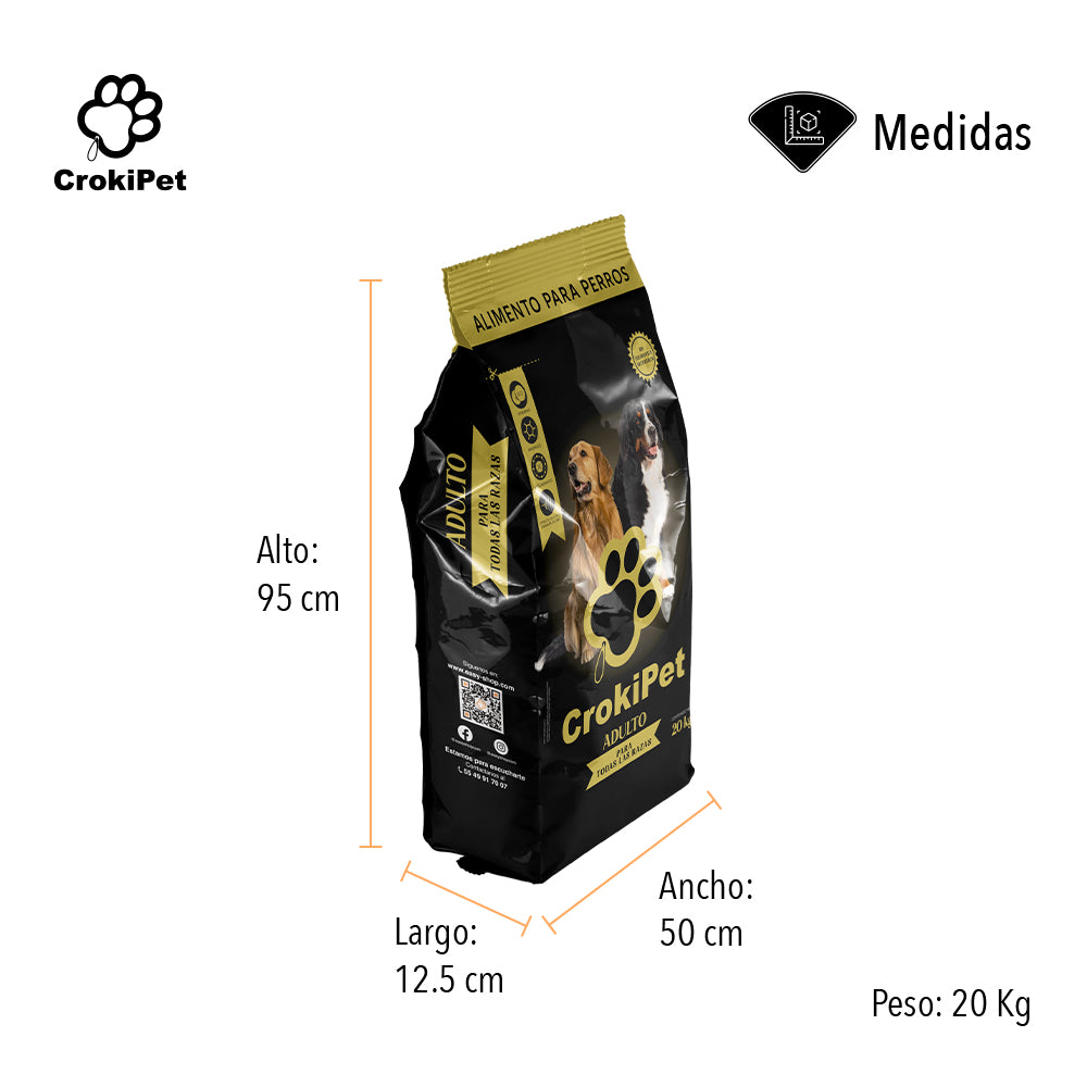CROQUETAS PARA PERRO CROKIPET Alimento Premium Etapa Adulta