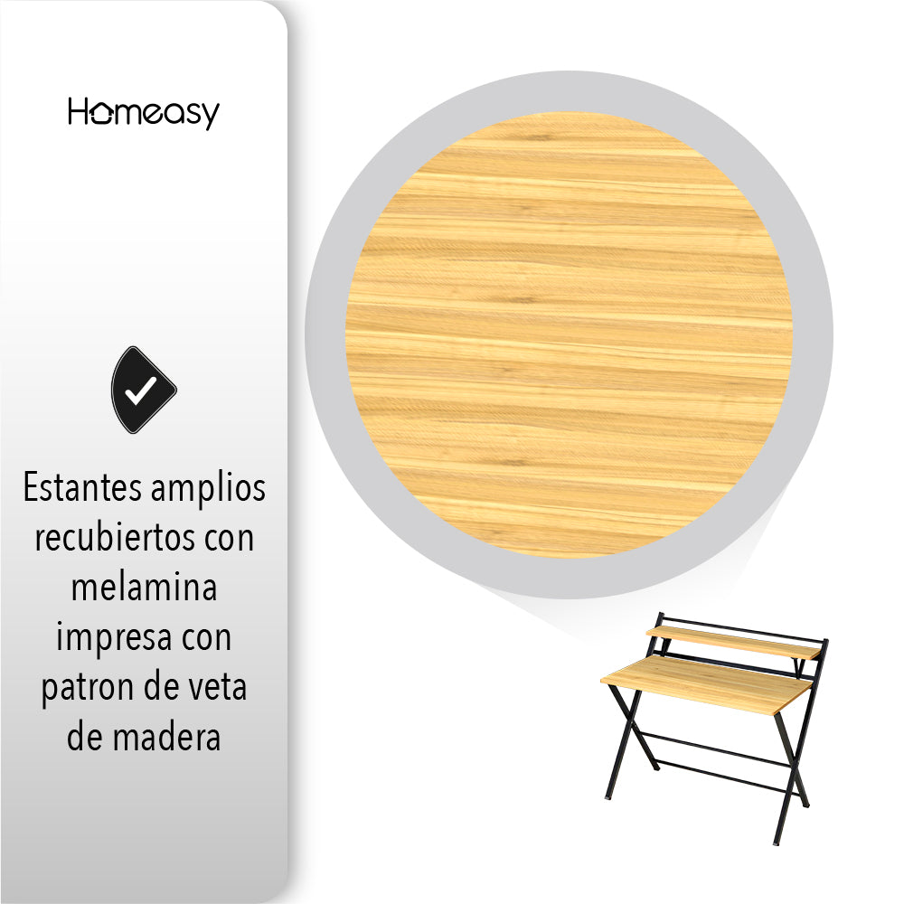 ESCRITORIO MINIMALISTA PLEGABLE CON REPISA