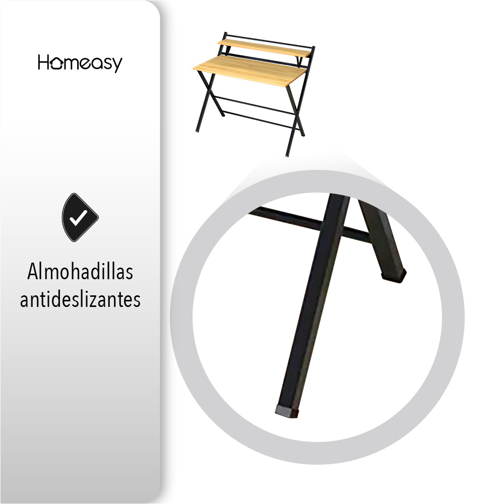 ESCRITORIO MINIMALISTA PLEGABLE CON REPISA