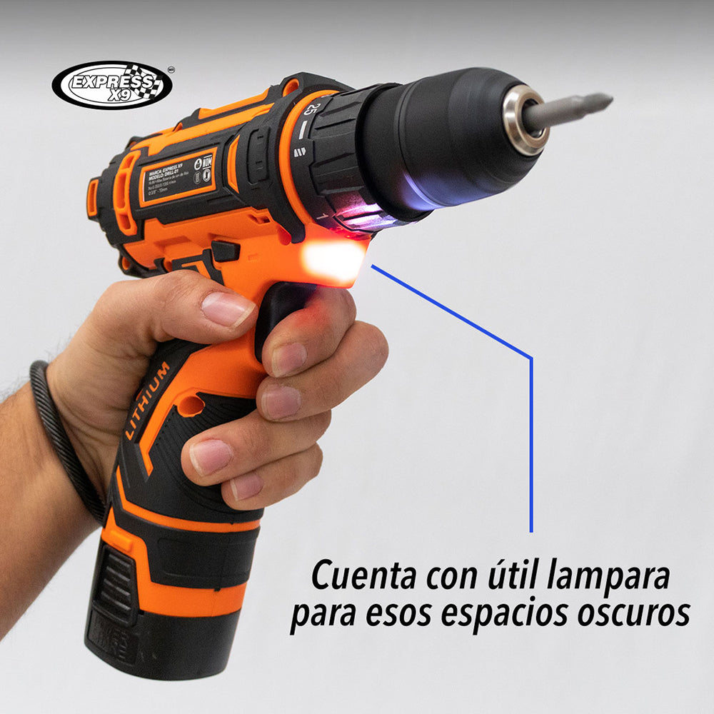 TALADRO ATORNILLADOR ELÉCTRICO RECARGABLE CON UNA BATERÍA (SALDOS)