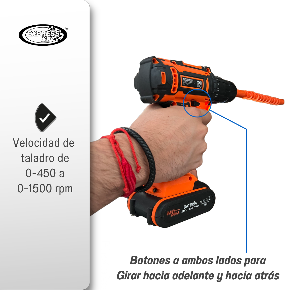 ALADRO ATORNILLADOR ELECTRICO RECARGABLE CON UNA BATERÍA (SALDOS)