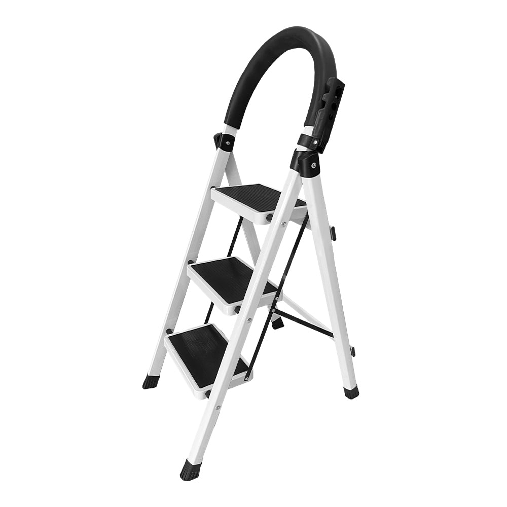 ESCALERA PLEGABLE DE 3 ESCALONES COLOR BLANCO