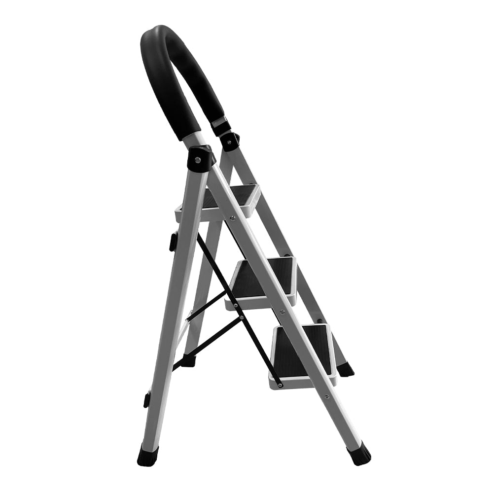 ESCALERA PLEGABLE DE 3 ESCALONES COLOR BLANCO