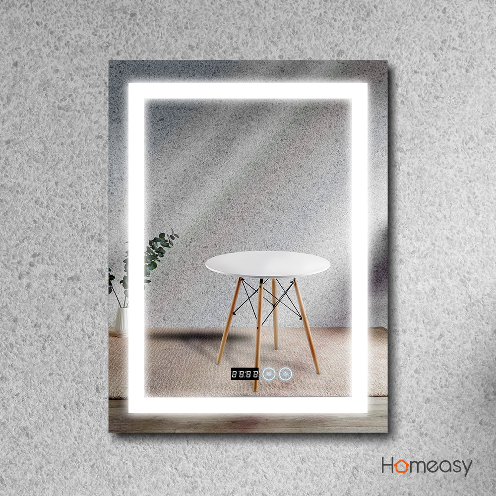 ESPEJO RECTANGULAR LED INTELIGENTE DE 50X70 CM