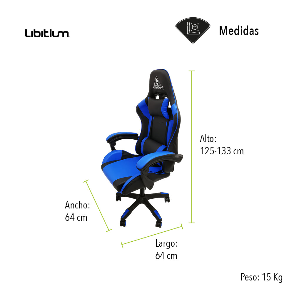 SILLA GAMER COLOR AZUL (SALDOS)