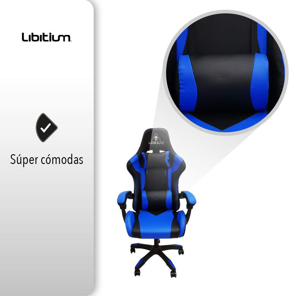 SILLA GAMER COLOR AZUL (SALDOS)