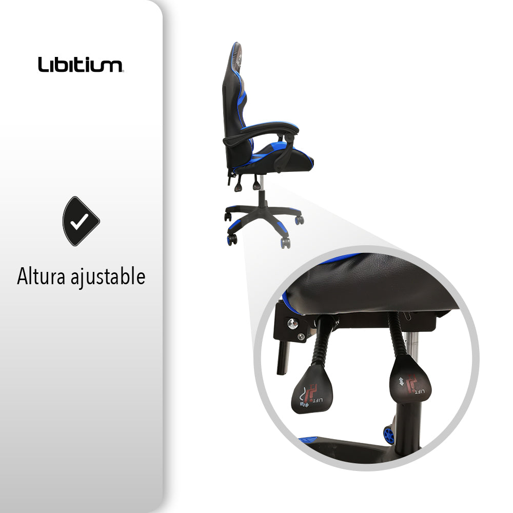 SILLA GAMER COLOR AZUL (SALDOS)