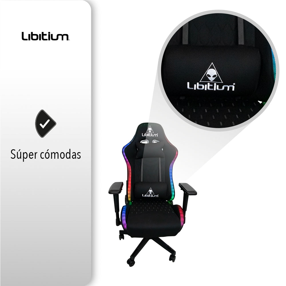 SILLA GAMER CON LUZ LED RGB