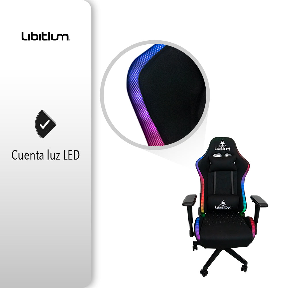 SILLA GAMER CON LUZ LED RGB