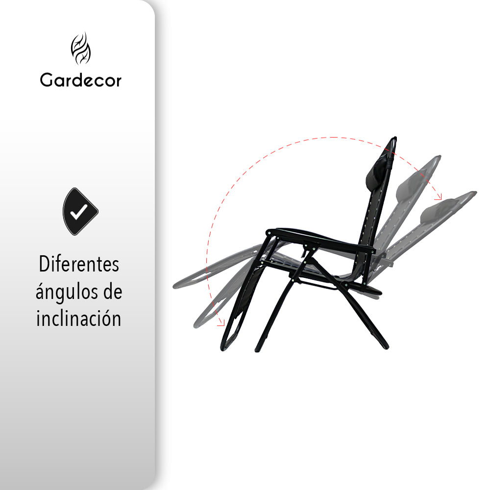 SILLA DE GRAVEDAD CERO COLOR NEGRO