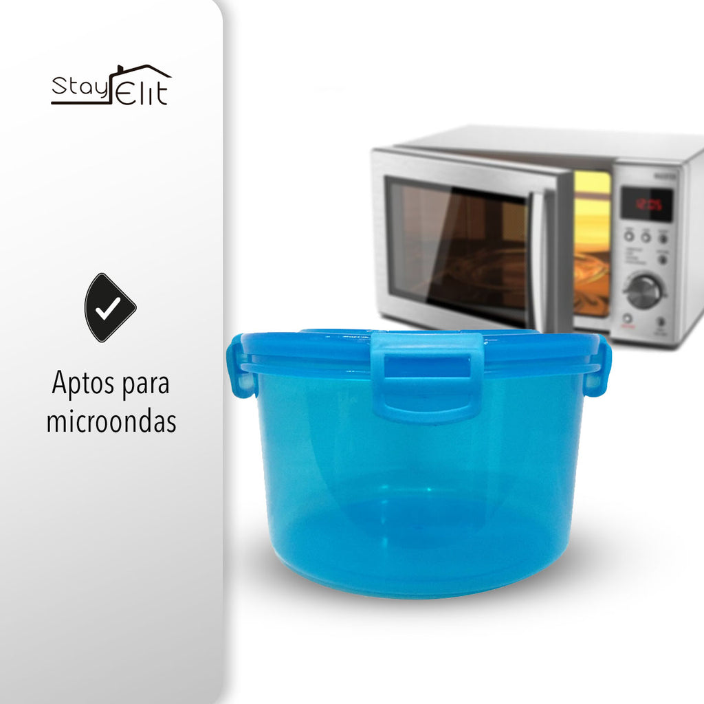 SET DE 3 CONTENEDORES HERMÉTICOS AZUL