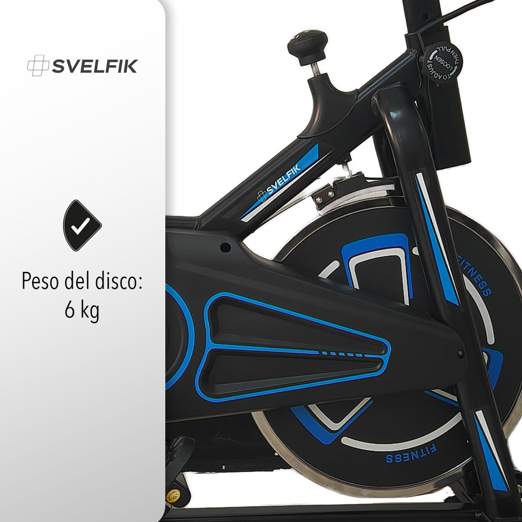 BICICLETA DE SPINNING 6 KG AZUL LITE