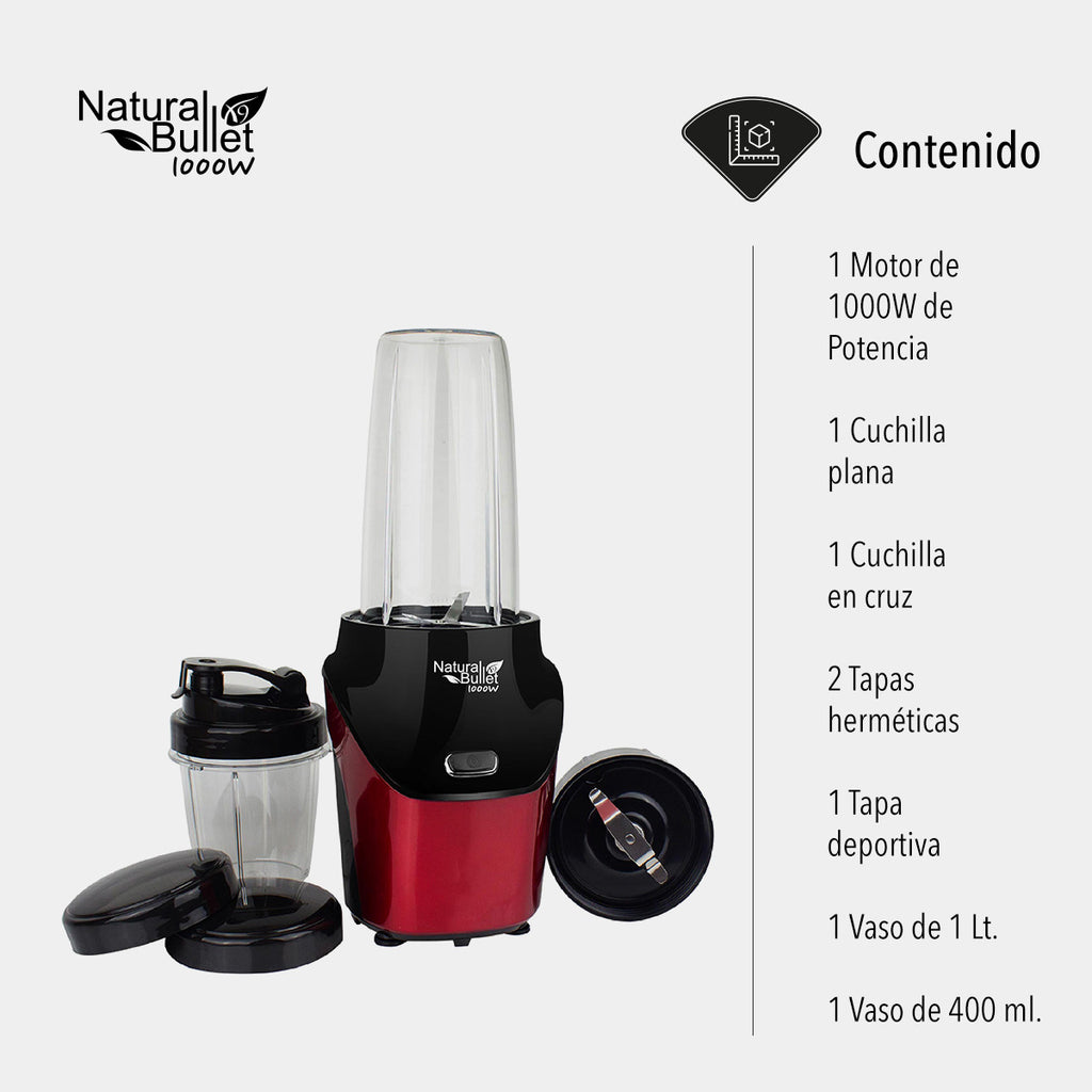 PROCESADOR DE ALIMENTOS NATURAL BULLET 1000W (SALDOS)