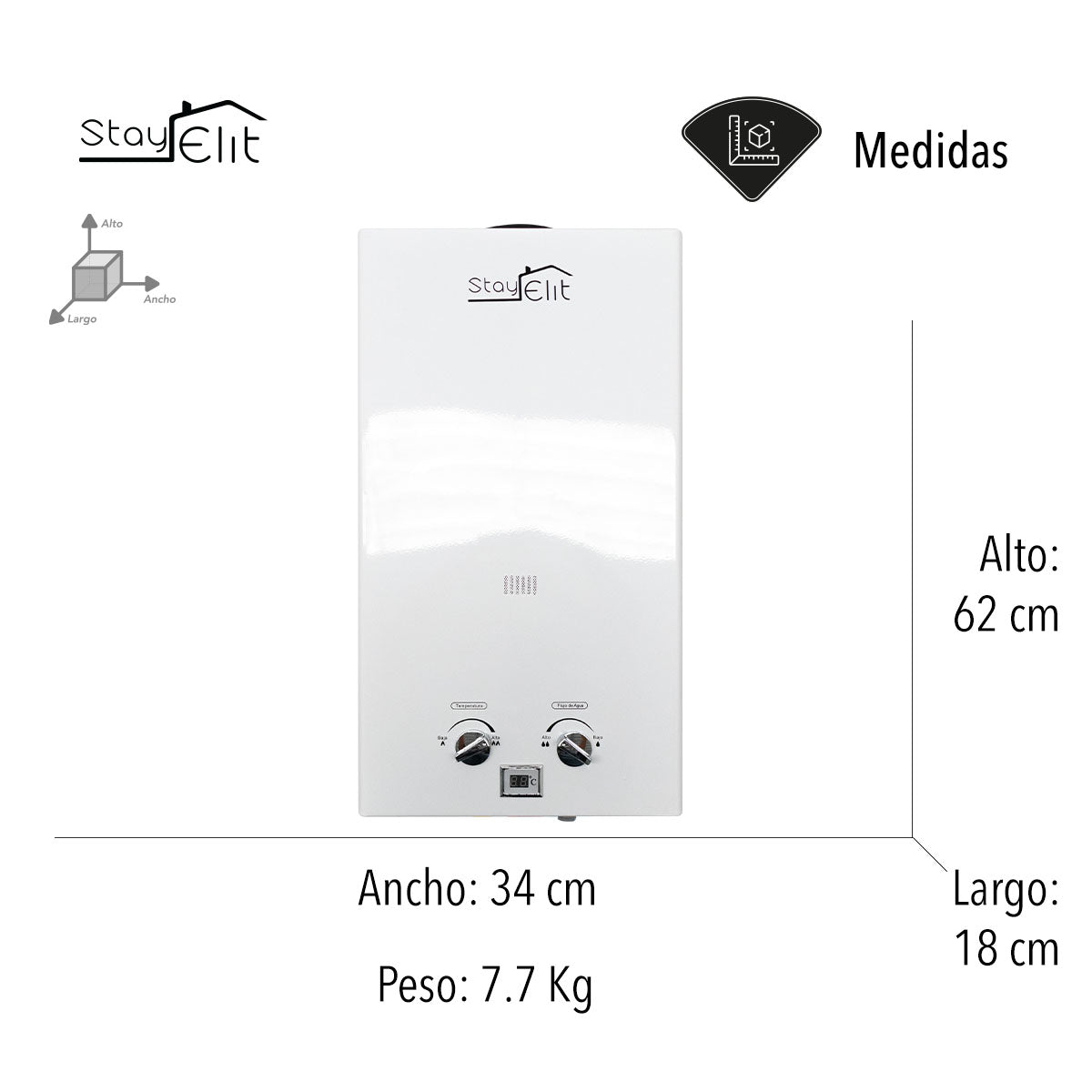 CALENTADOR DE AGUA 16L PARA 3.5 SERVICIOS (SALDOS)