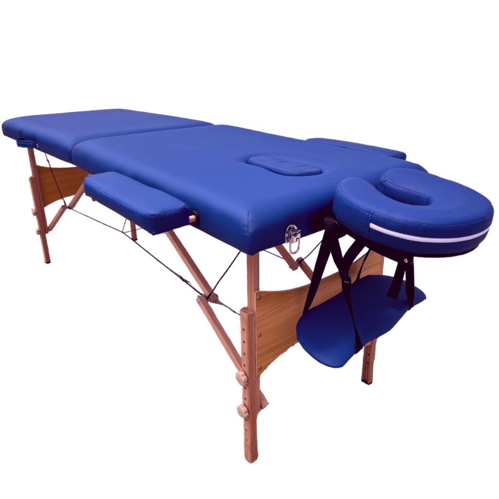 CAMILLA PARA MASAJE PLEGABLE PORTÁTIL Y RECLINABLE COLOR AZUL