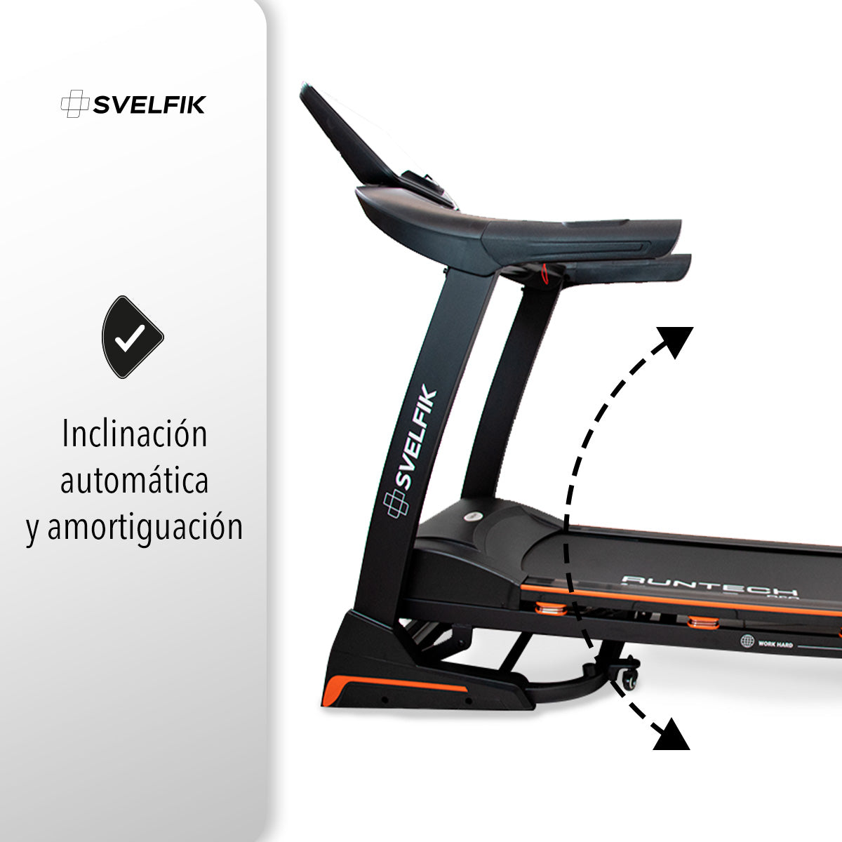 CAMINADORA ELÉCTRICA PLEGABLE DE 3 HP CON INCLINACIÓN AUTOMÁTICA Y AMORTIGUACIÓN (SALDOS)
