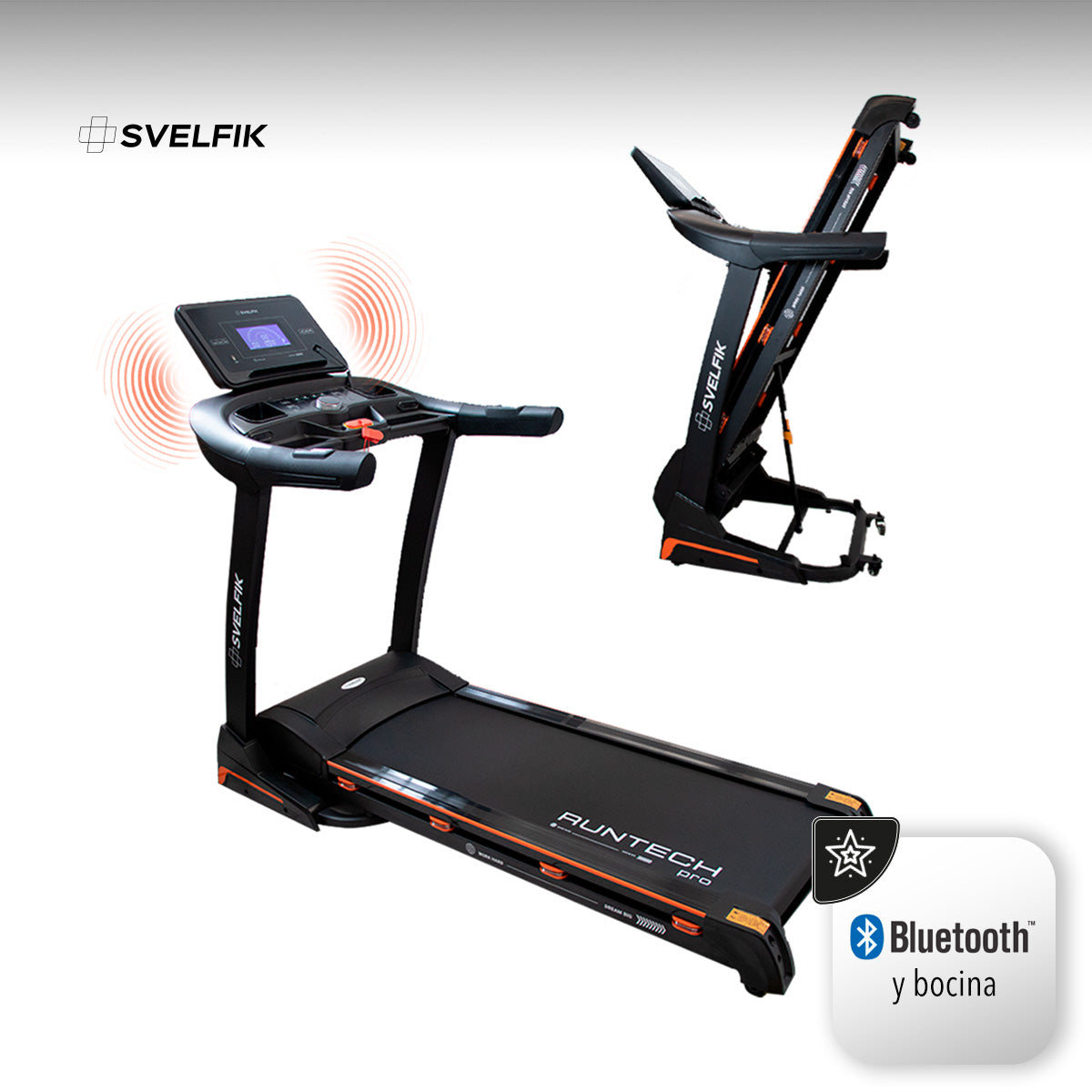 CAMINADORA ELÉCTRICA PLEGABLE DE 3 HP CON INCLINACIÓN AUTOMÁTICA Y AMORTIGUACIÓN (SALDOS)