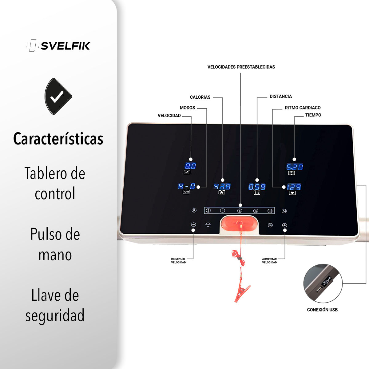 CAMINADORA ELÉCTRICA CON AMORTIGUACIÓN Y TABLERO DIGITAL (SALDOS)