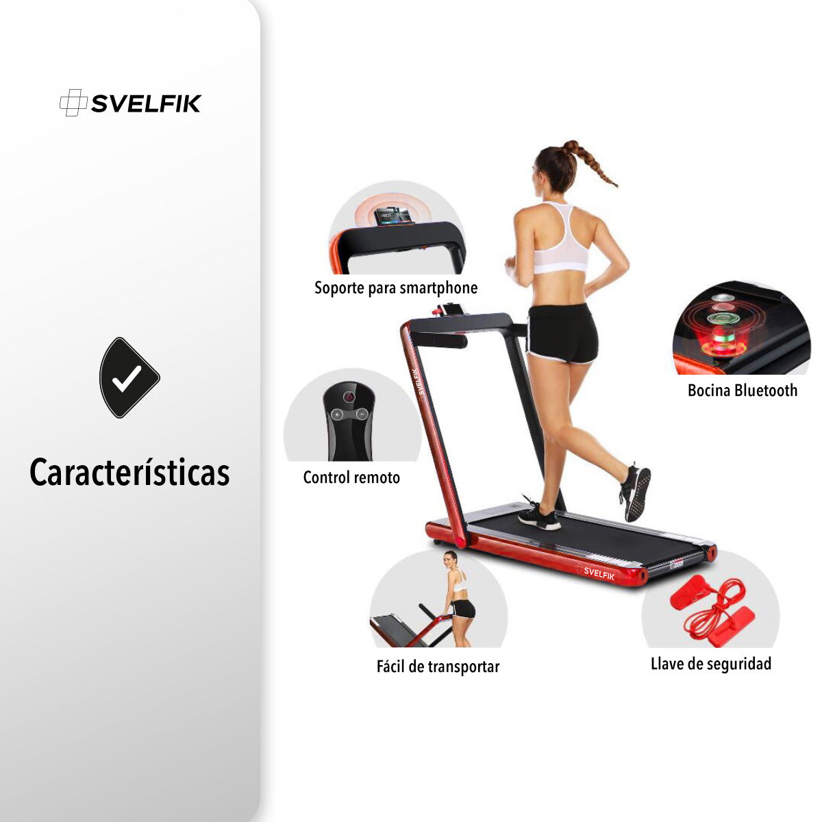 CAMINADORA ELÉCTRICA CON BOCINA BLUETOOTH (SALDOS)