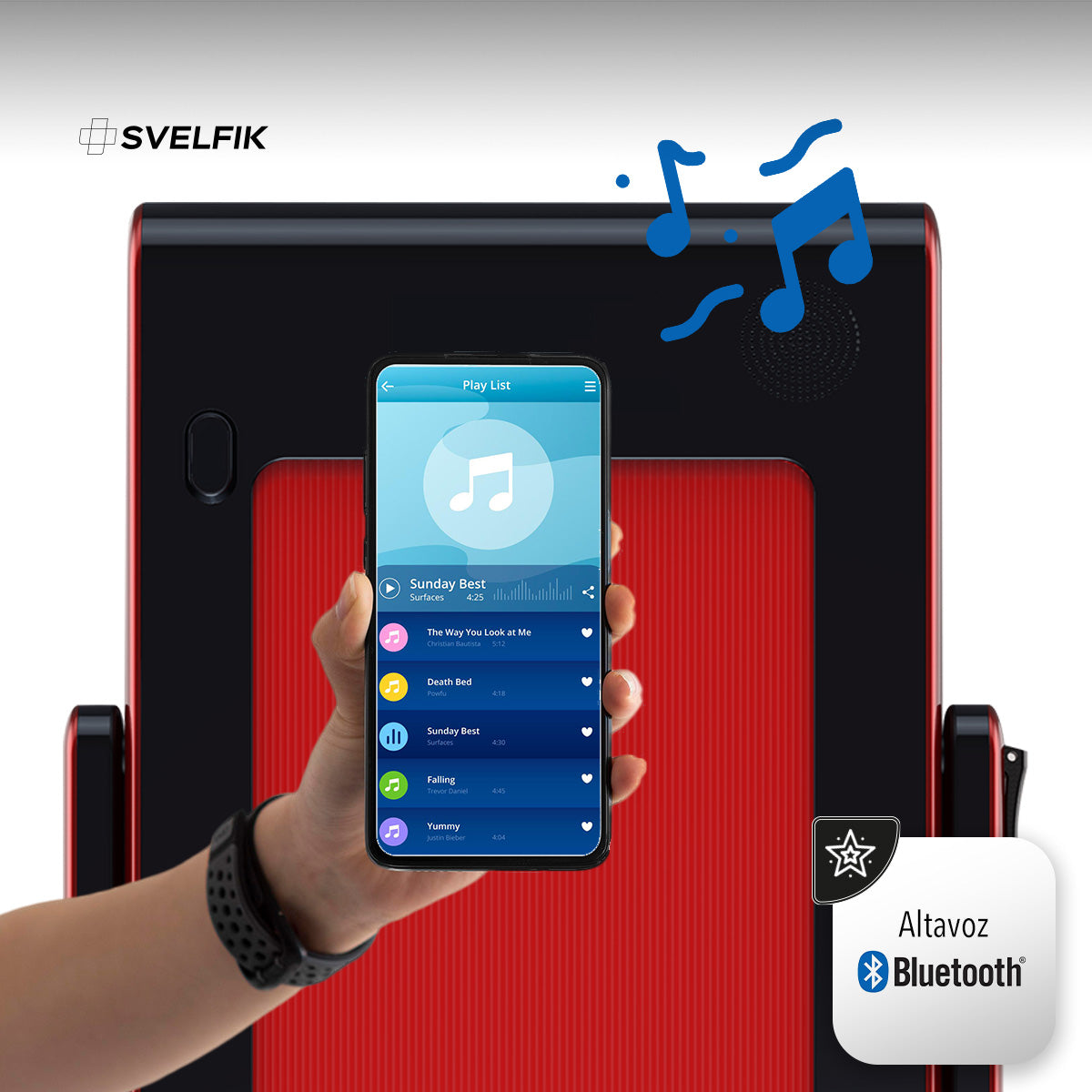 CAMINADORA ELÉCTRICA CON BOCINA BLUETOOTH (SALDOS)