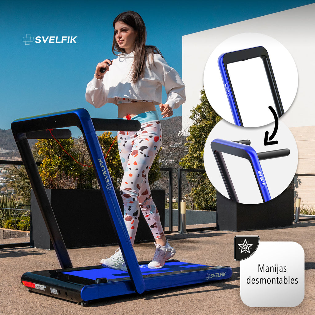 CAMINADORA ELÉCTRICA CON BOCINA BLUETOOTH COLOR AZUL (SALDOS)