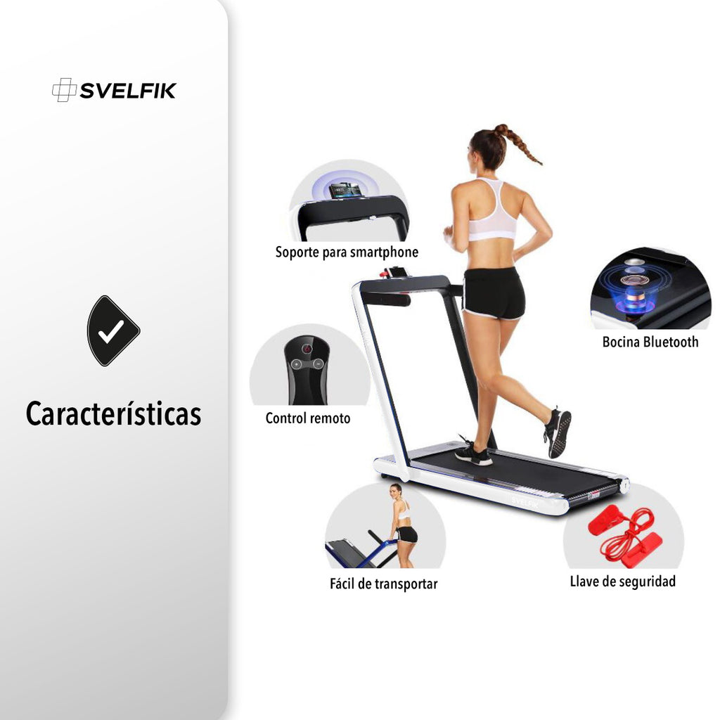 CAMINADORA ELÉCTRICA CON BOCINA BLUETOOTH COLOR BLANCO (SALDOS)