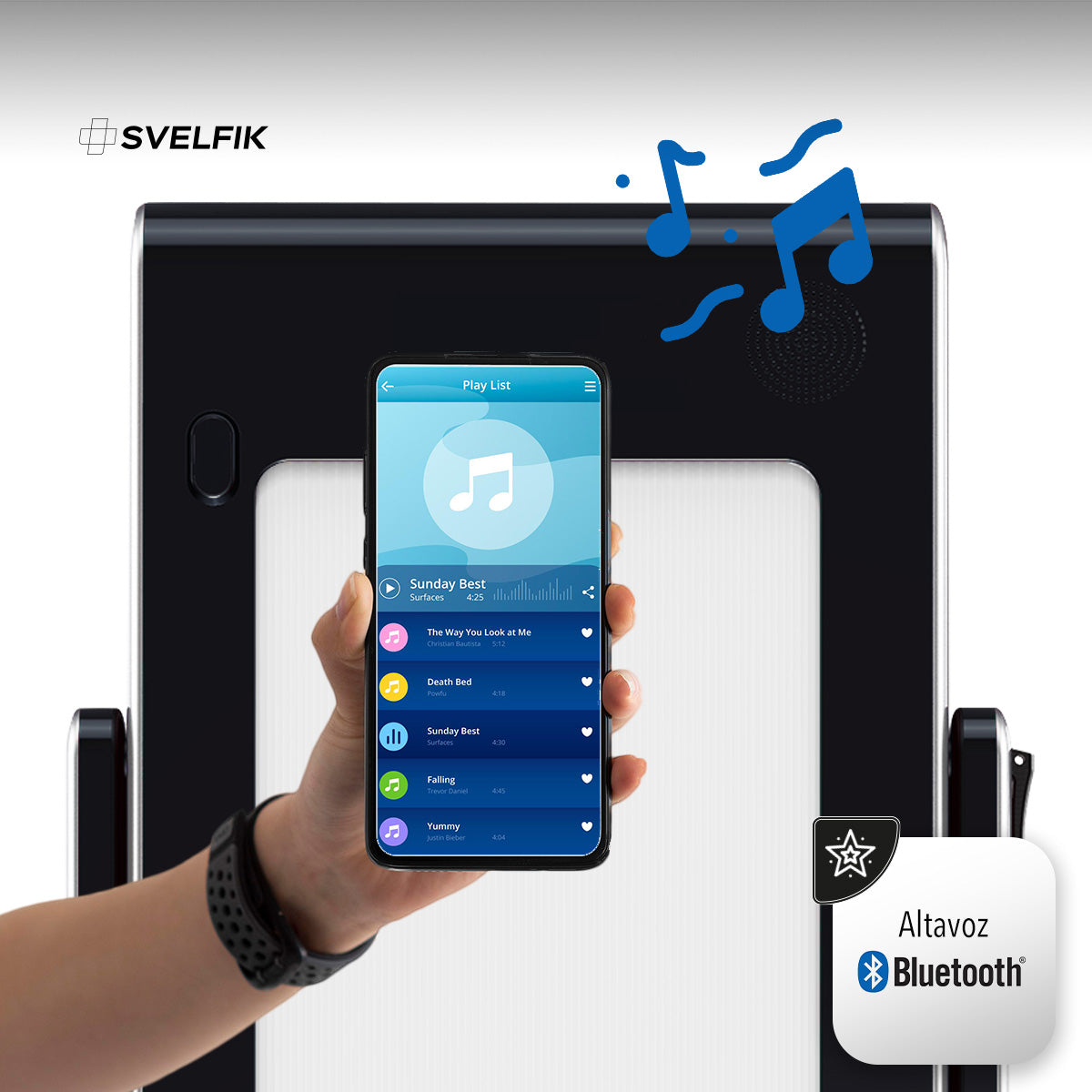 CAMINADORA ELÉCTRICA CON BOCINA BLUETOOTH COLOR BLANCO (SALDOS)