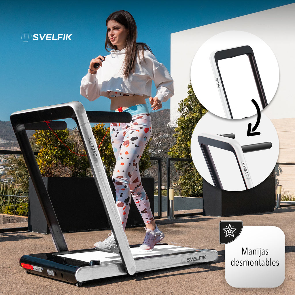 CAMINADORA ELÉCTRICA CON BOCINA BLUETOOTH COLOR BLANCO (SALDOS)