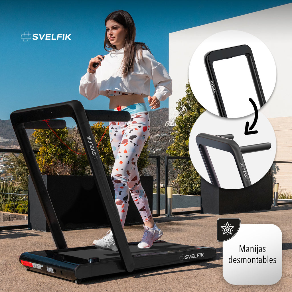 CAMINADORA ELÉCTRICA CON BOCINA BLUETOOTH COLOR NEGRO (SALDOS)