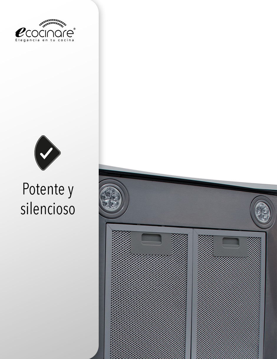 CAMPANA EXTRACTORA DE COCINA 90 CM DE PANEL TACTIL