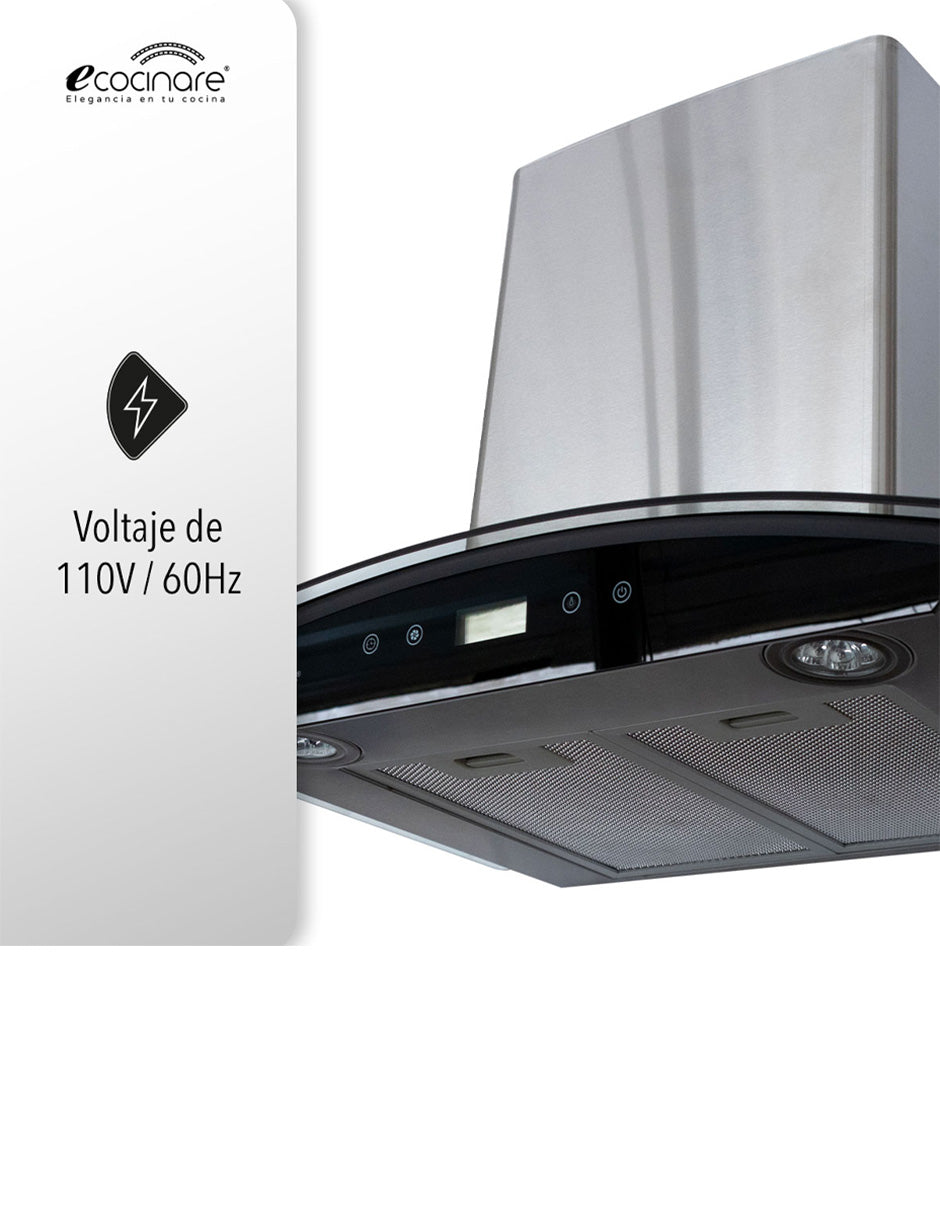 CAMPANA EXTRACTORA DE COCINA 60 CM DE PANEL TACTIL