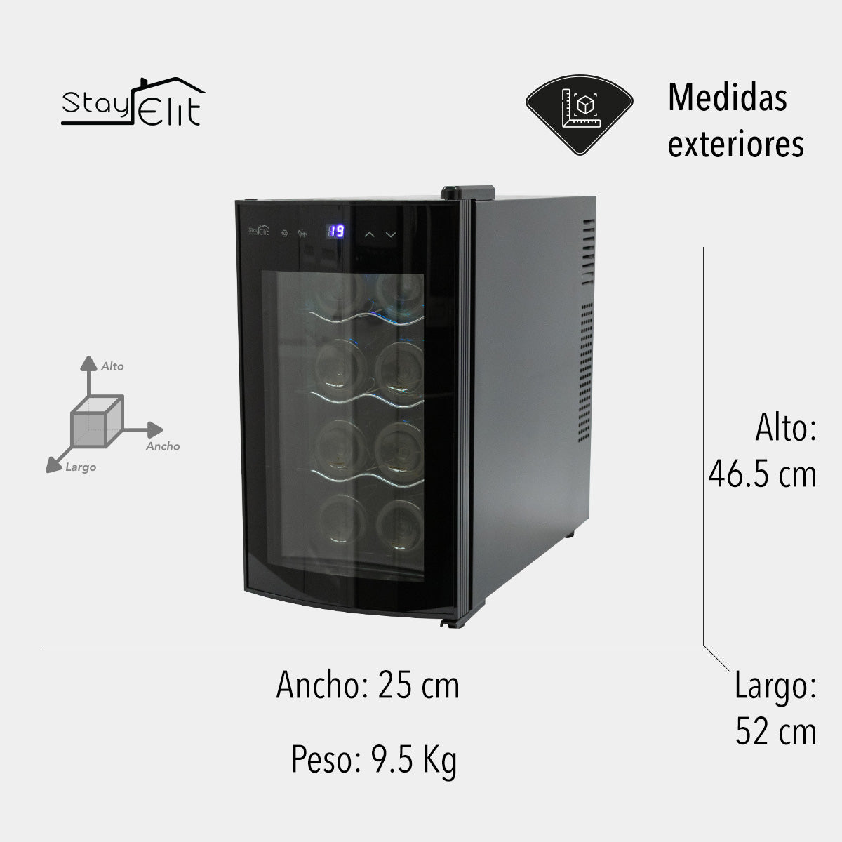 CAVA DE VINOS PARA 8 BOTELLAS (SALDOS)