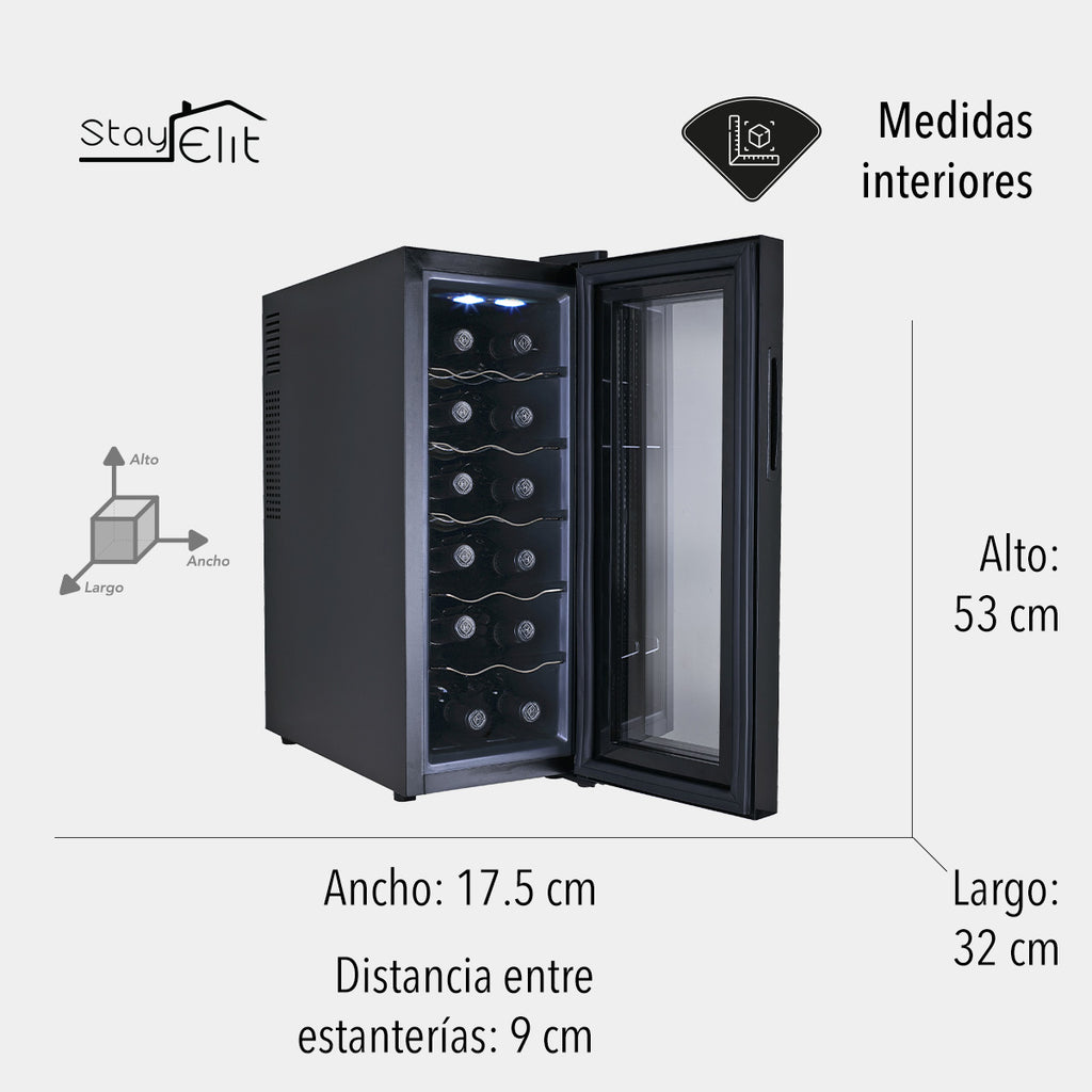 CAVA DE VINOS PARA 12 BOTELLAS