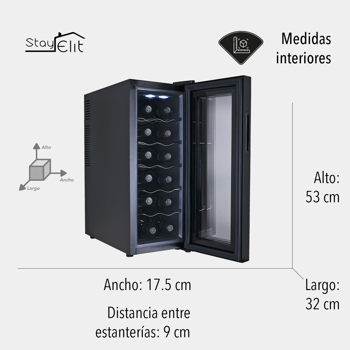 CAVA DE VINOS PARA 12 BOTELLAS (SALDOS)