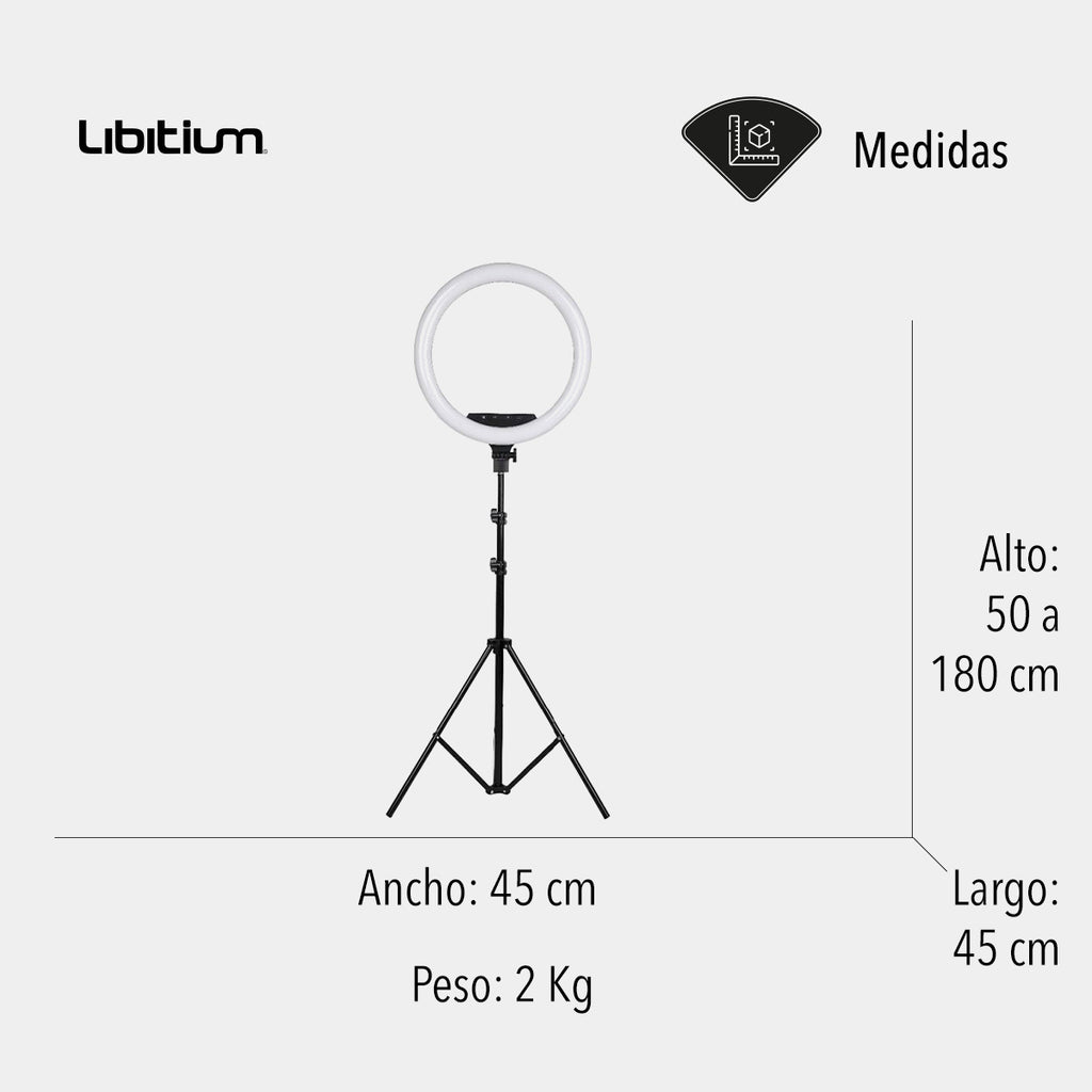 ARO DE LUZ PROFESIONAL 18 PULGADAS
