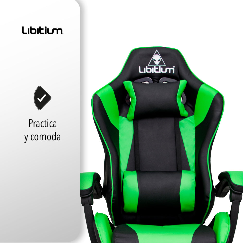 SILLA GAMER COLOR VERDE (SALDOS)