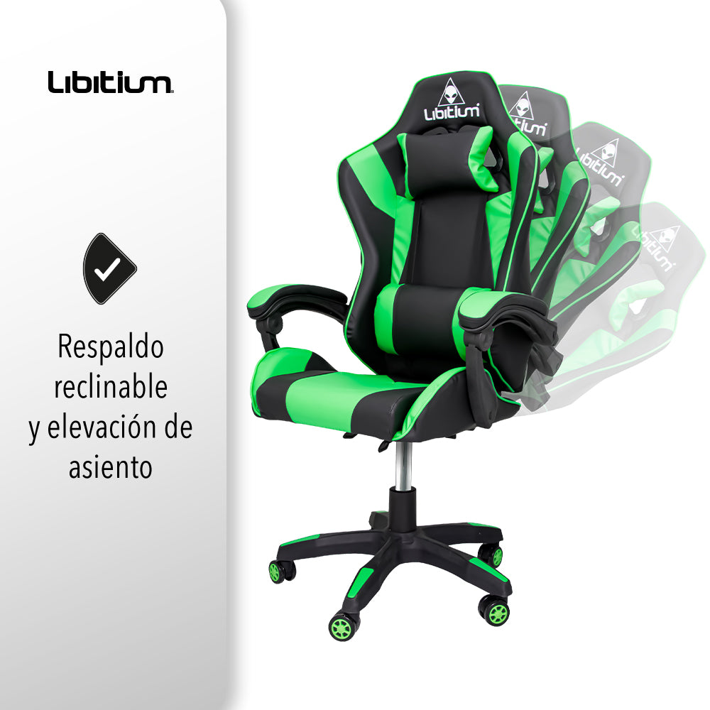 SILLA GAMER COLOR VERDE (SALDOS)