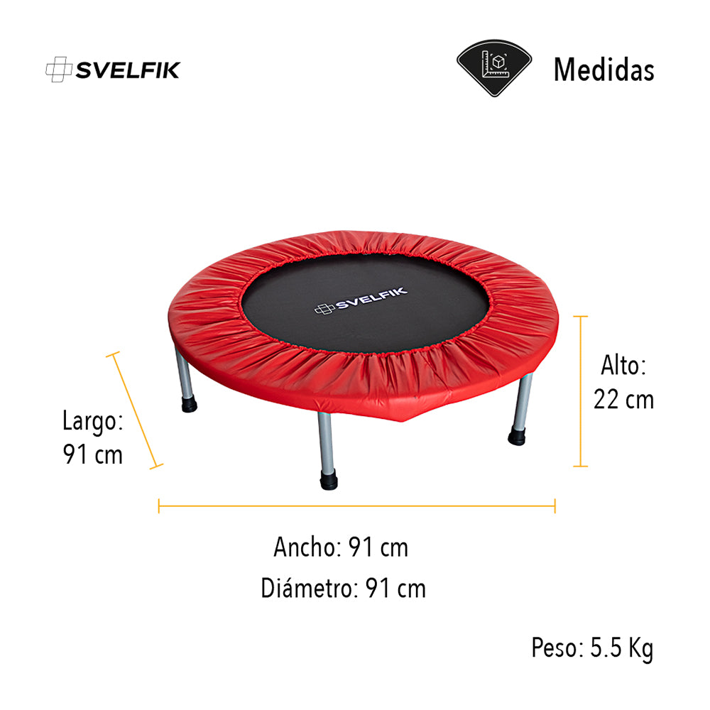 TRAMPOLÍN PARA EJERCICIO COLOR ROJO