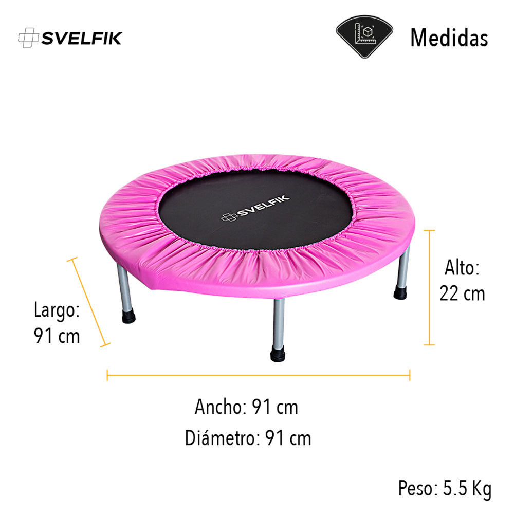 TRAMPOLÍN PARA EJERCICIO COLOR ROSA