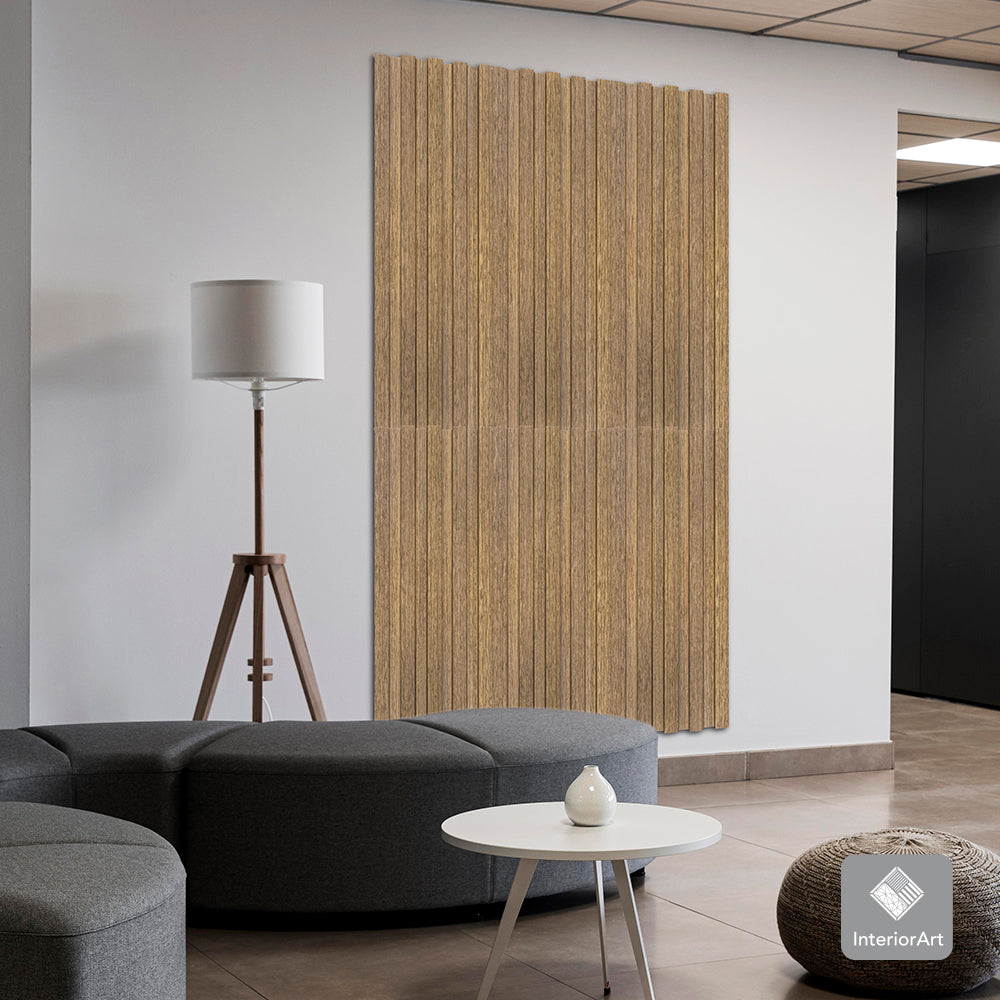 LAMBRIN DECORATIVO PREMIUM 3.4 M² 10 PZAS ESTILO MADERA COLOR CAFÉ CLARO